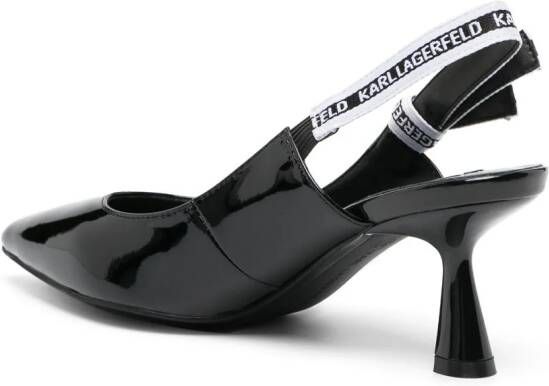 Karl Lagerfeld Leren pumps Zwart