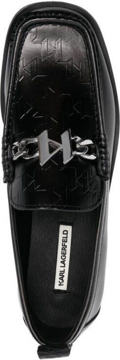 Karl Lagerfeld Loafers met monogramplakkaat Zwart