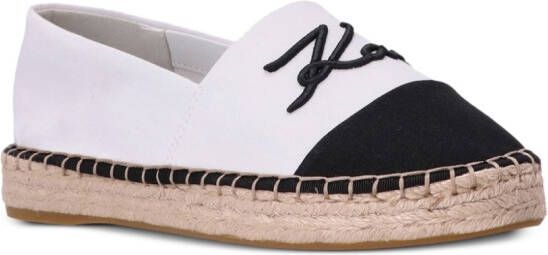 Karl Lagerfeld Espadrilles met geborduurd logo Wit