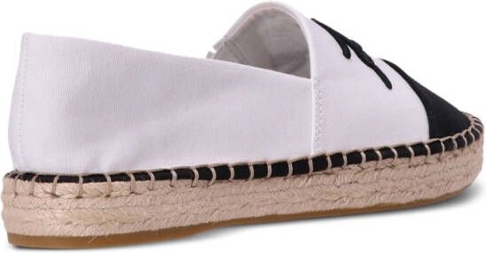 Karl Lagerfeld Espadrilles met geborduurd logo Wit