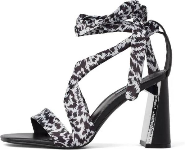 Karl Lagerfeld Masque 90 sandalen met sjaaldetail Zwart