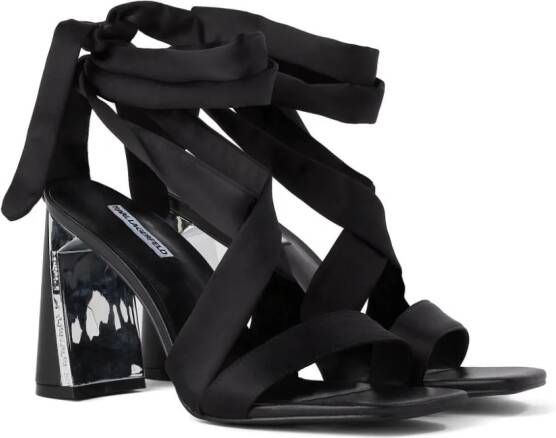 Karl Lagerfeld Masque 90 sandalen met sjaaldetail Zwart
