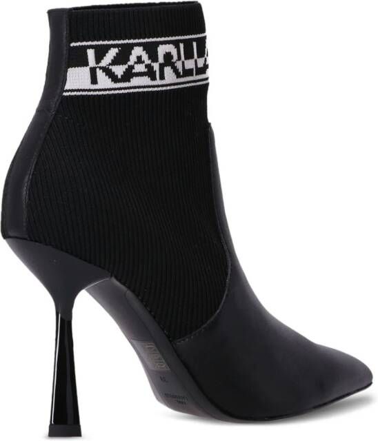 Karl Lagerfeld Pandara intarsia laarzen Zwart