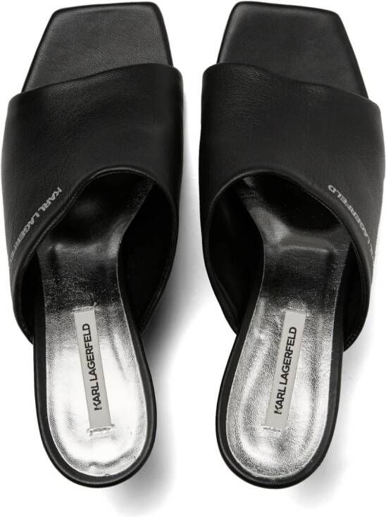 Karl Lagerfeld Rialto leren muiltjes 80 mm Zwart