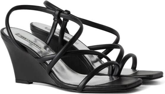 Karl Lagerfeld Rialto 80mm leren sandalen Zwart