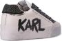Karl Lagerfeld Skool Max Karl Graffiti leren sneakers Beige - Thumbnail 4