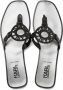 Karl Lagerfeld Ring sandalen met uitgesneden logo Zwart - Thumbnail 4