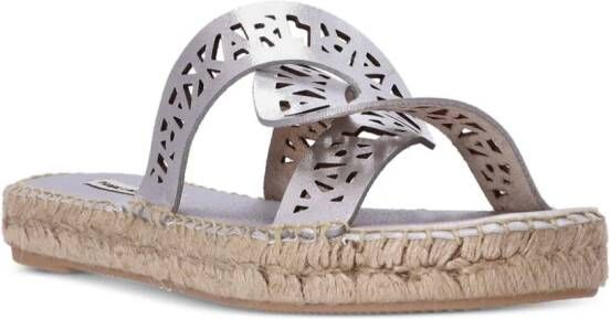 Karl Lagerfeld Souk Interlock espadrilles Zilver