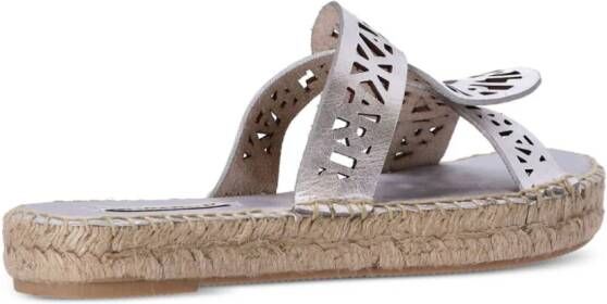 Karl Lagerfeld Souk Interlock espadrilles Zilver