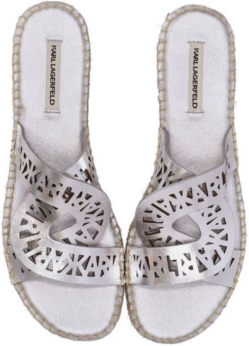 Karl Lagerfeld Souk Interlock espadrilles Zilver