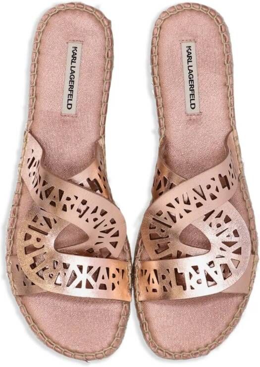 Karl Lagerfeld Souk Interlok Loop espadrilles Roze