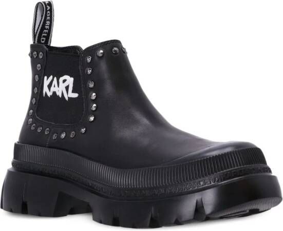 Karl Lagerfeld Treka Max laarzen met studs Zwart