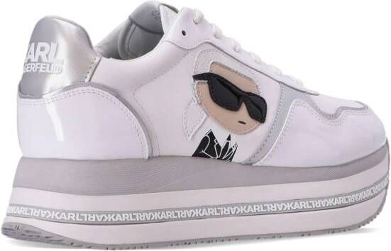 Karl Lagerfeld Velocita II sneakers met plateauzool Wit