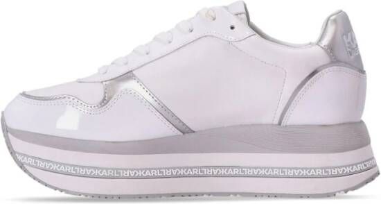 Karl Lagerfeld Velocita II sneakers met plateauzool Wit