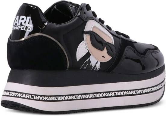 Karl Lagerfeld Velocita II sneakers met plateauzool Zwart
