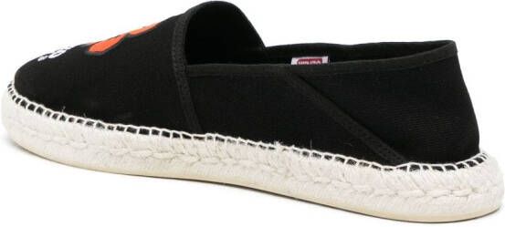 Kenzo Boke Flower espadrilles met ronde neus Zwart