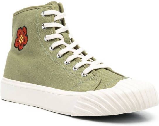 Kenzo Bone Flower high-top sneakers Groen
