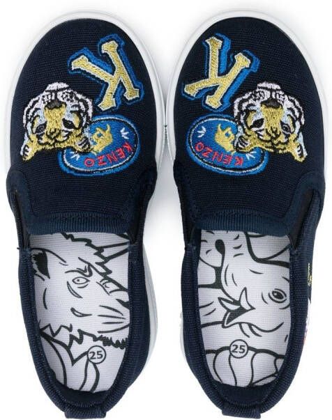 Kenzo Kids Sneakers met logoprint Blauw