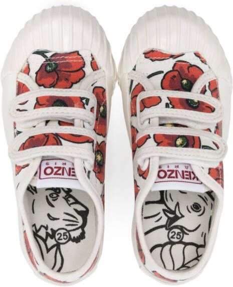 Kenzo Kids Sneakers met klittenband Wit