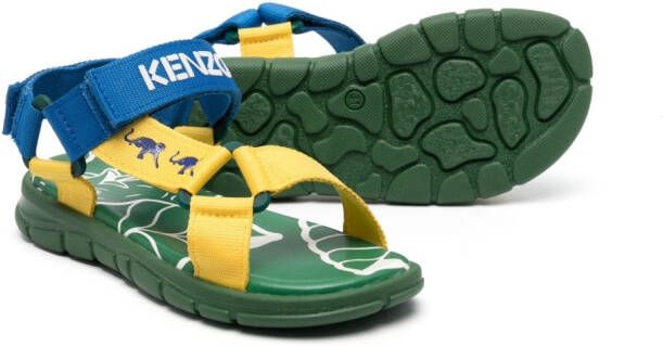 Kenzo Kids Sandalen met klittenband Groen