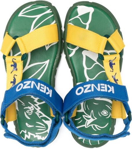 Kenzo Kids Sandalen met klittenband Groen