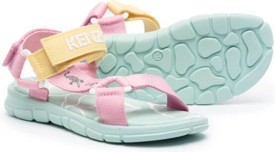 Kenzo Kids Sandalen met logo-reliëf Roze