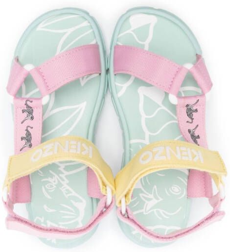 Kenzo Kids Sandalen met logo-reliëf Roze