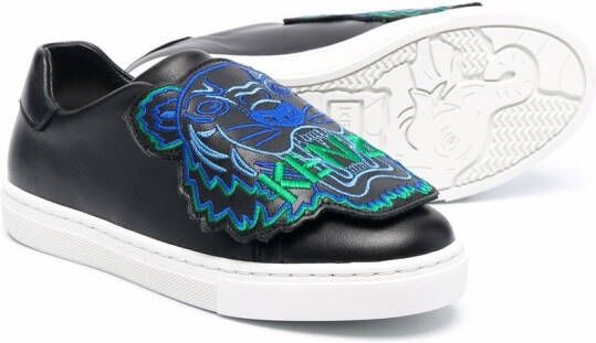 Kenzo Kids Sneakers met logo Zwart