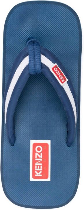 Kenzo Gestreepte teenslippers Blauw