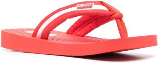 Kenzo Gestreepte teenslippers Rood