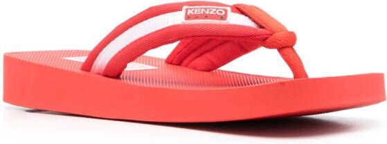 Kenzo Gestreepte teenslippers Rood