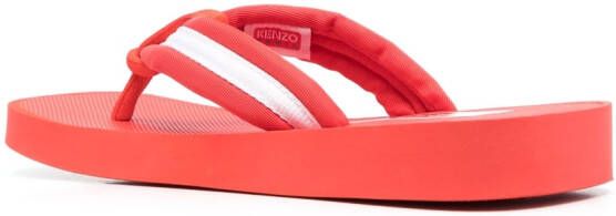 Kenzo Gestreepte teenslippers Rood