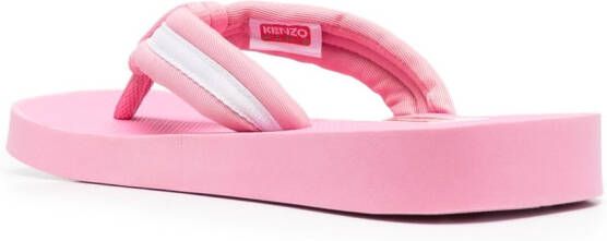 Kenzo Gestreepte teenslippers Roze