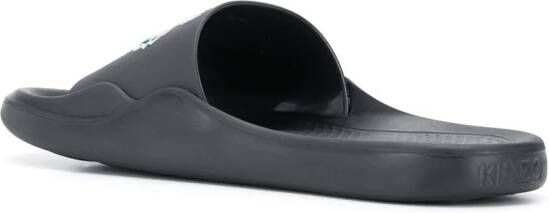 Kenzo Slippers met tijger reliëf Zwart