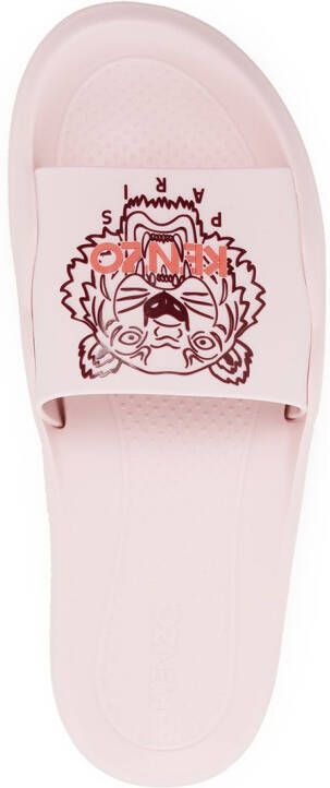 Kenzo Slippers met tijgerprint Roze