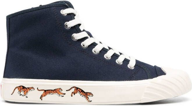 Kenzo Sneakers met tijgerprint Blauw