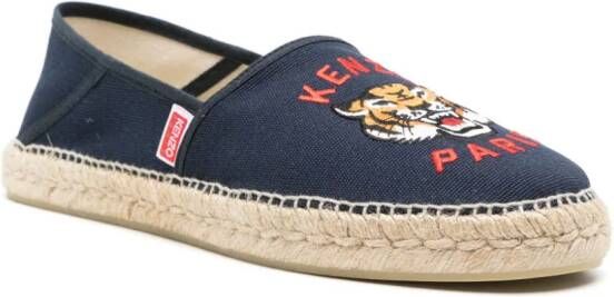 Kenzo Espadrilles met geborduurde tijger Blauw