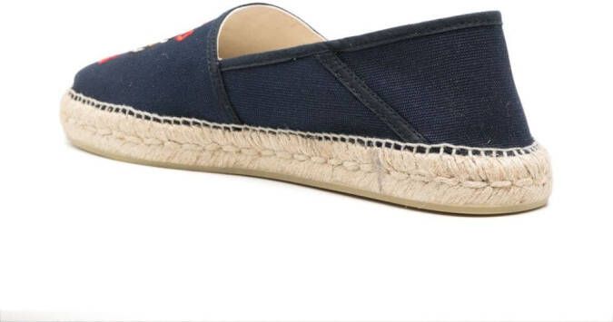 Kenzo Espadrilles met geborduurde tijger Blauw