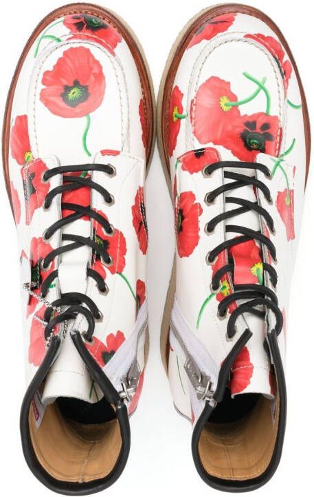 Kenzo Yama laarzen met bloemenprint Wit
