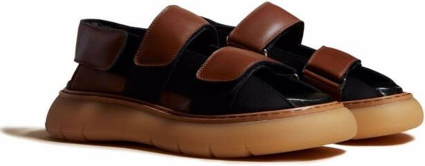 KHAITE Murray leren sandalen Bruin