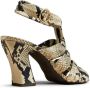 KHAITE Perth sandalen met slangenhuidprint Beige - Thumbnail 3