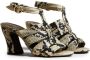KHAITE Perth sandalen met slangenhuidprint Beige - Thumbnail 5