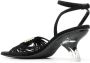KHAITE Seigel suède sandalen Zwart - Thumbnail 3