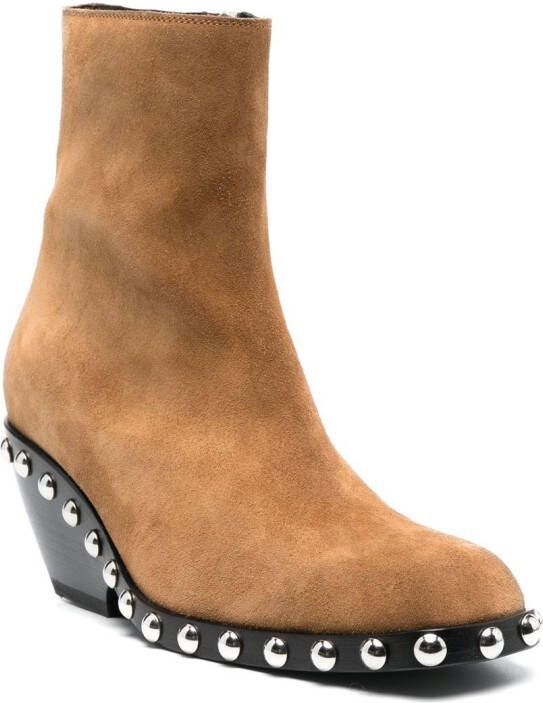 KHAITE The Hooper enkellaarzen Beige