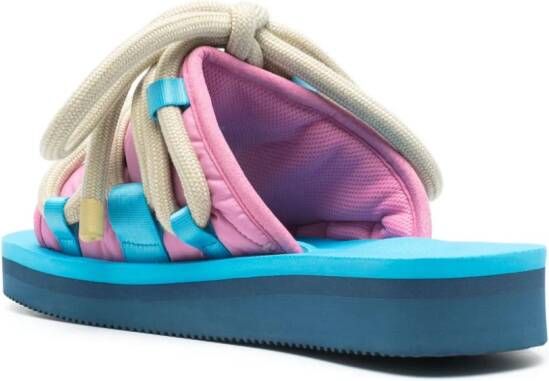 KidSuper x Suicoke slippers met colourblocking Roze