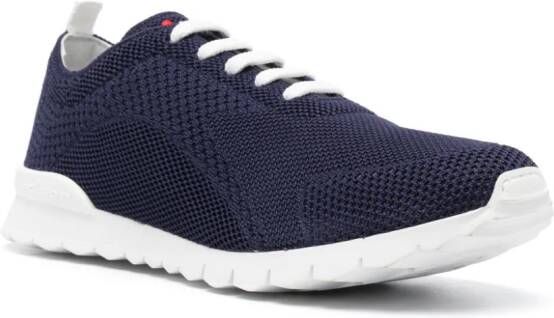 Kiton Sneakers met geborduurd logo Blauw