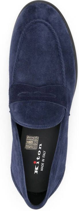 Kiton Loafers met ronde neus Blauw