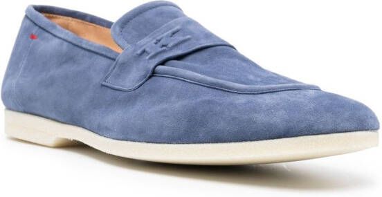 Kiton Loafers met vierkante neus Blauw