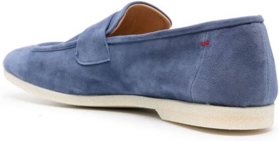 Kiton Loafers met vierkante neus Blauw