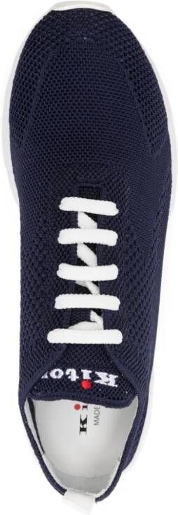 Kiton Sneakers met borduurwerk Blauw